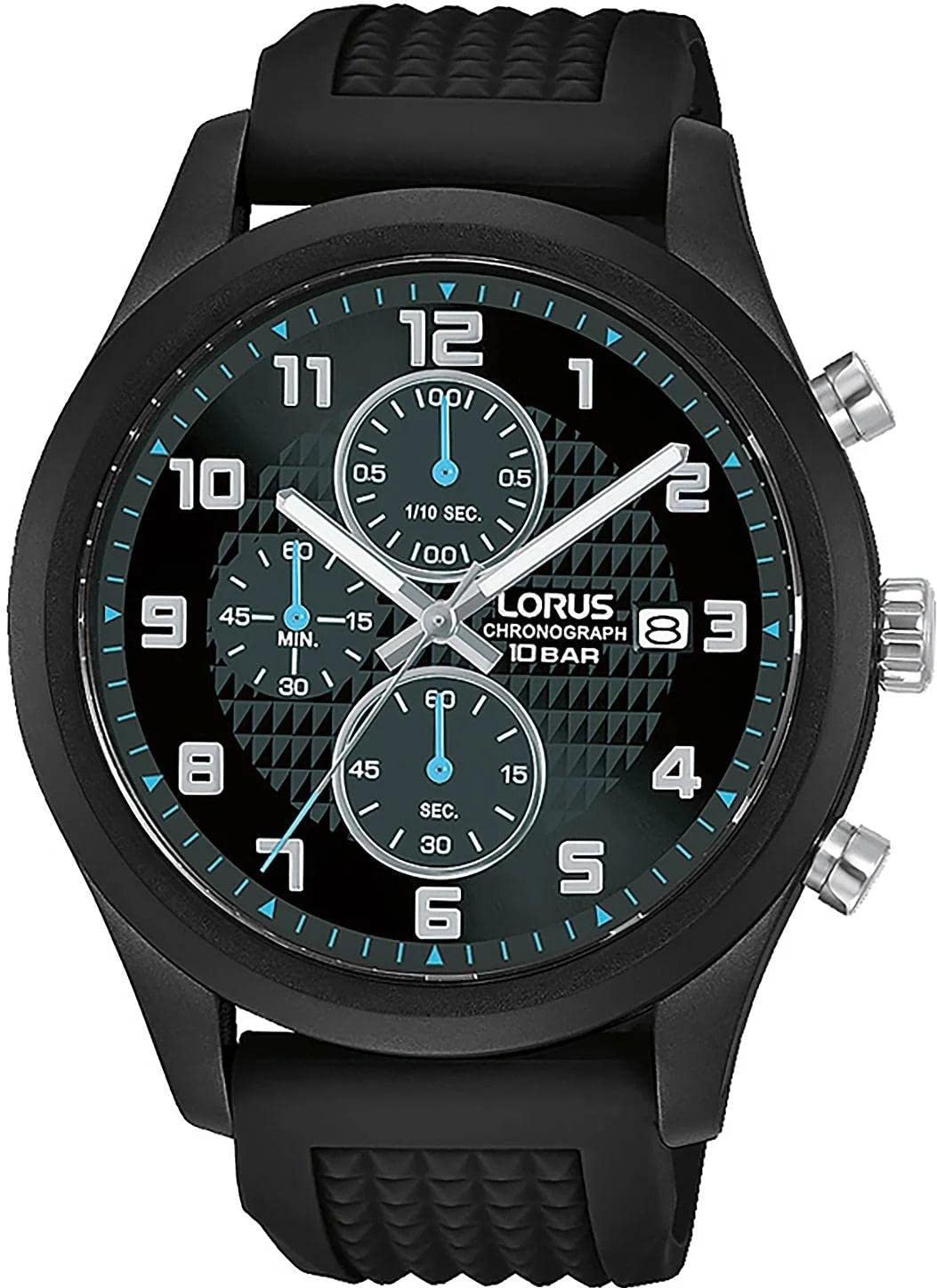 lorus-herrenuhren-herren-uhr-schwarz-rot-analog image 3