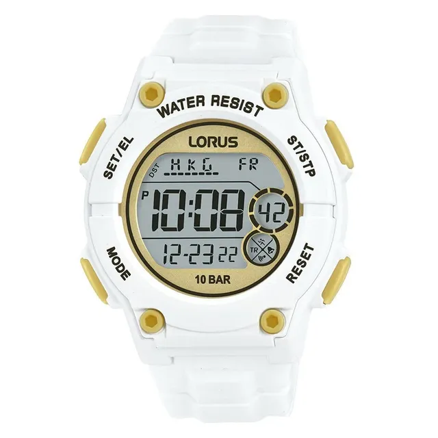 lorus-sport-digital-herrenuhr-silikon-wei-chronograph image 1