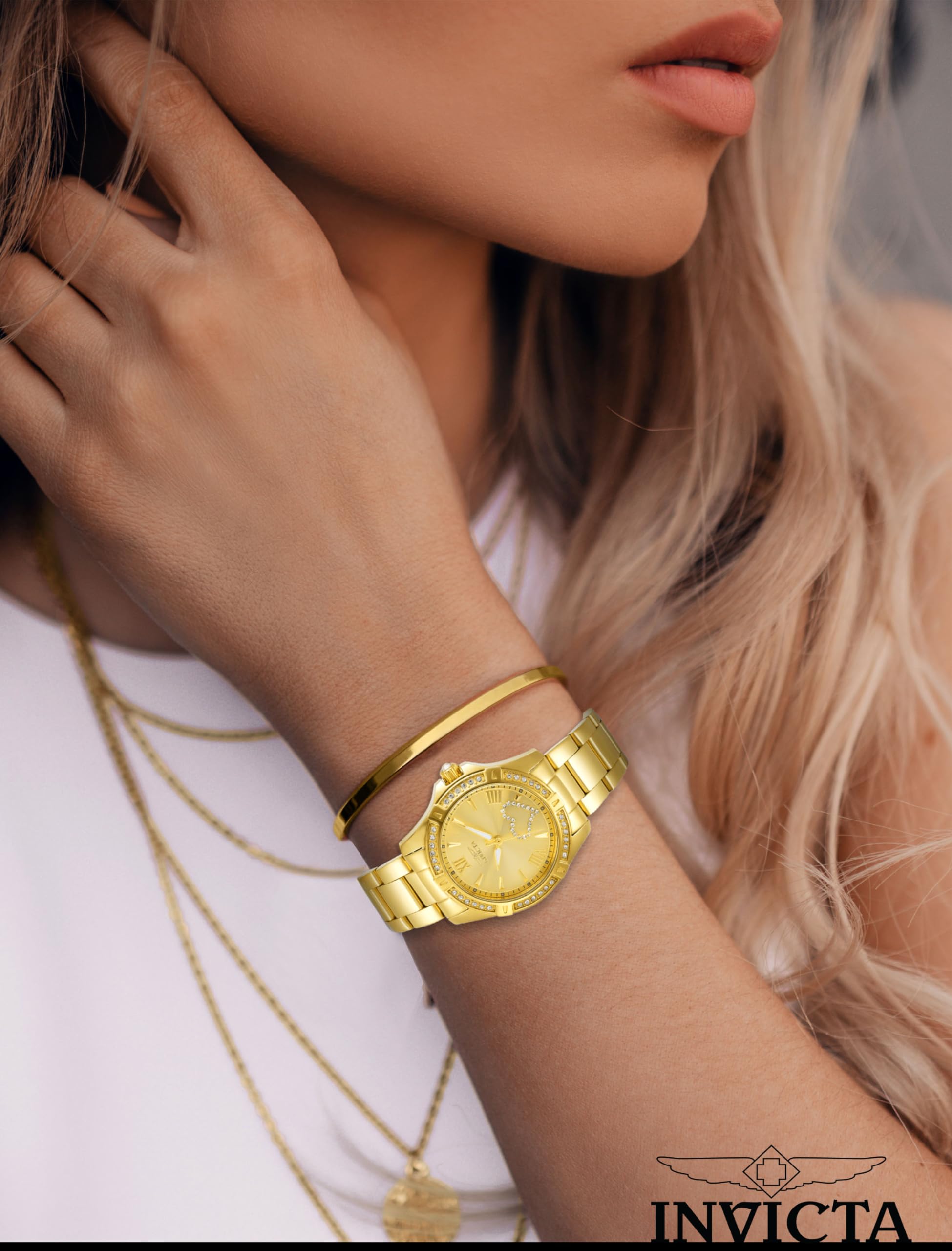 invicta-angel-damenuhr-34mm-gold-quarz-edelstahl image 2