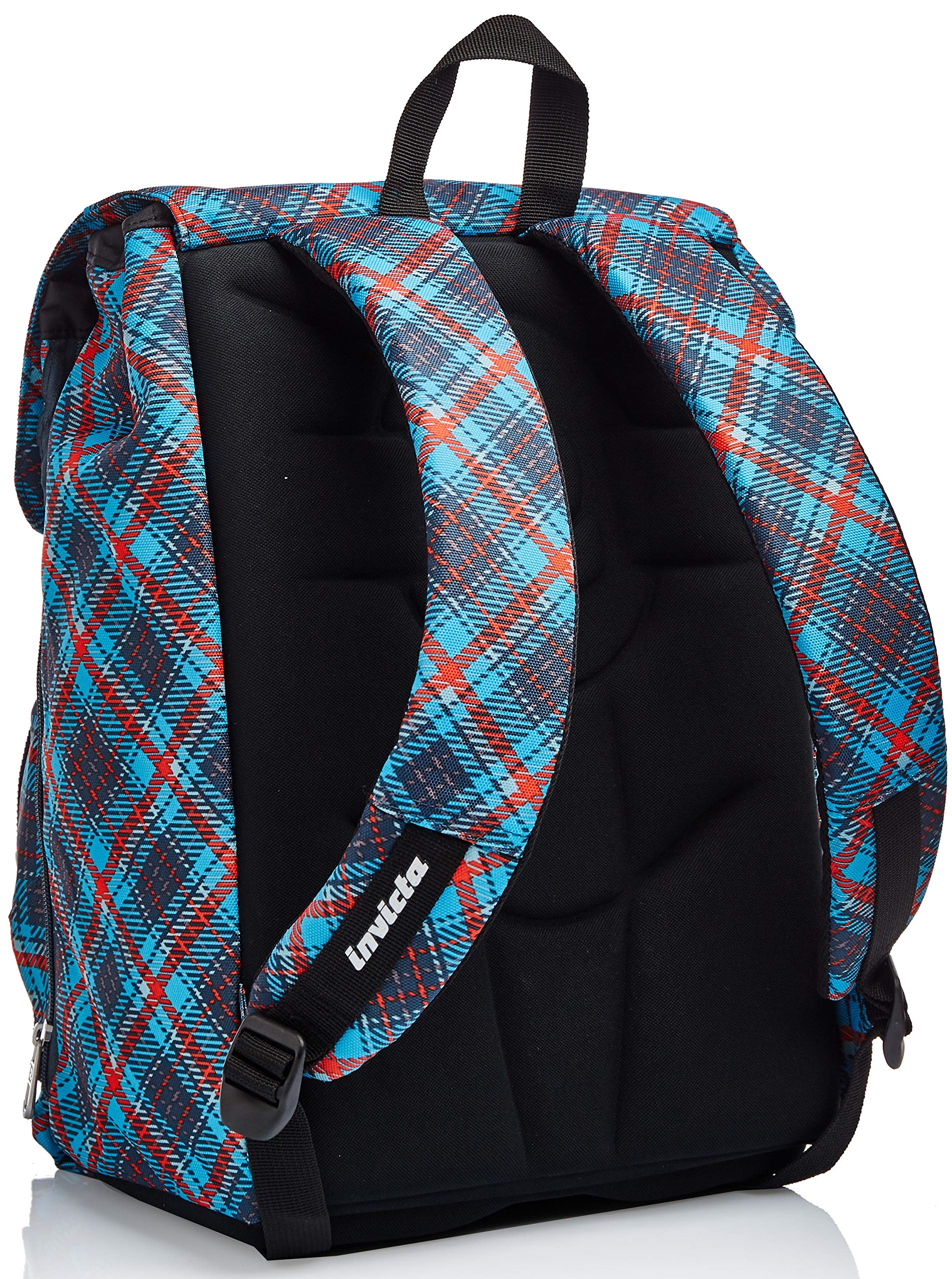 invicta-square-tartan-rucksack-blau-kariert-erweiterbar image 5