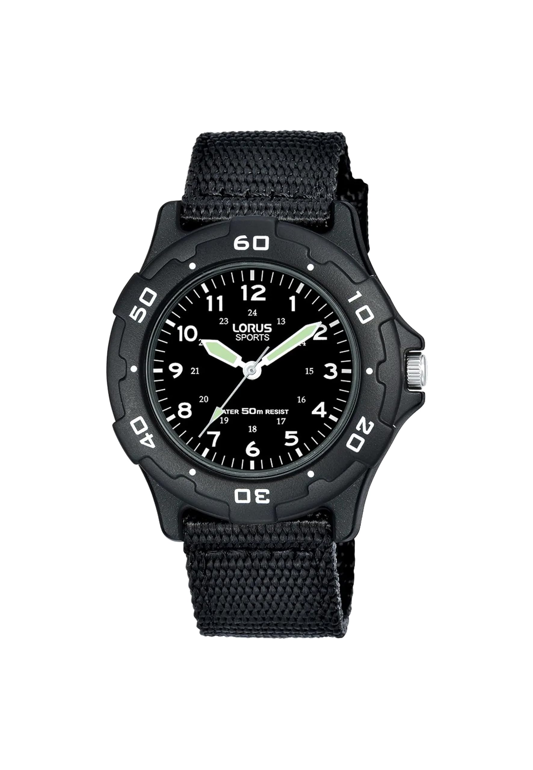 lorus-kids-rrx89fx9-kinderuhr-textilband-schwarz-analog image 1
