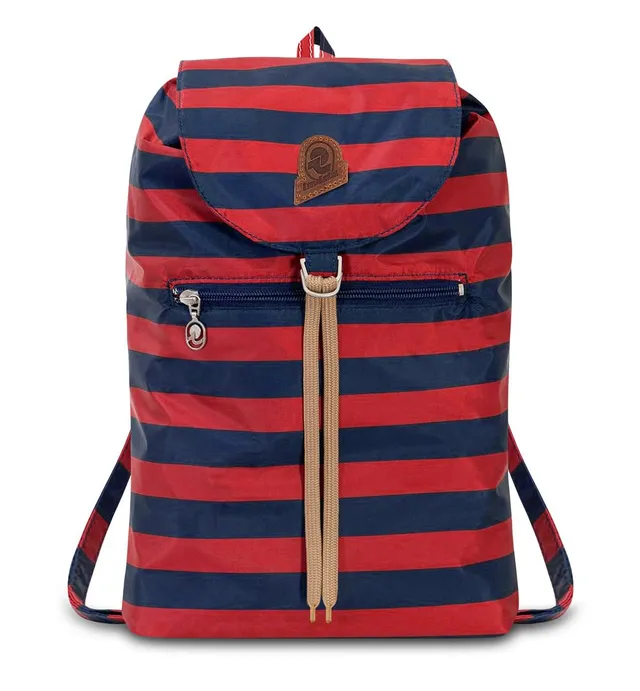 invicta-minisac-heritage-tagesrucksack-8l-blau-rot-faltbar image 1