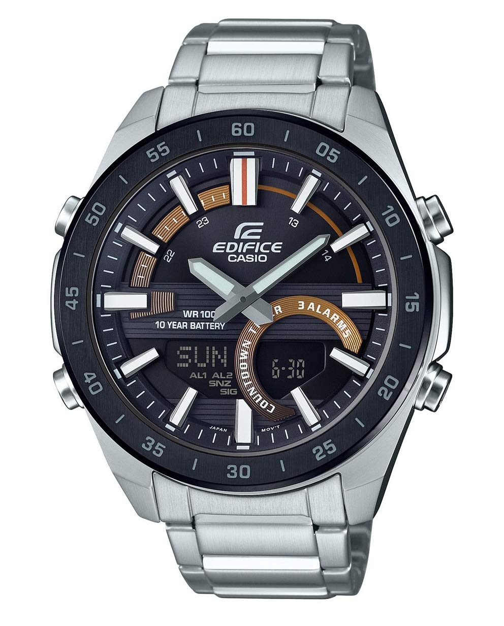 casio-watch-analog-digital-herrenuhr-edelstahl-10-bar image 1