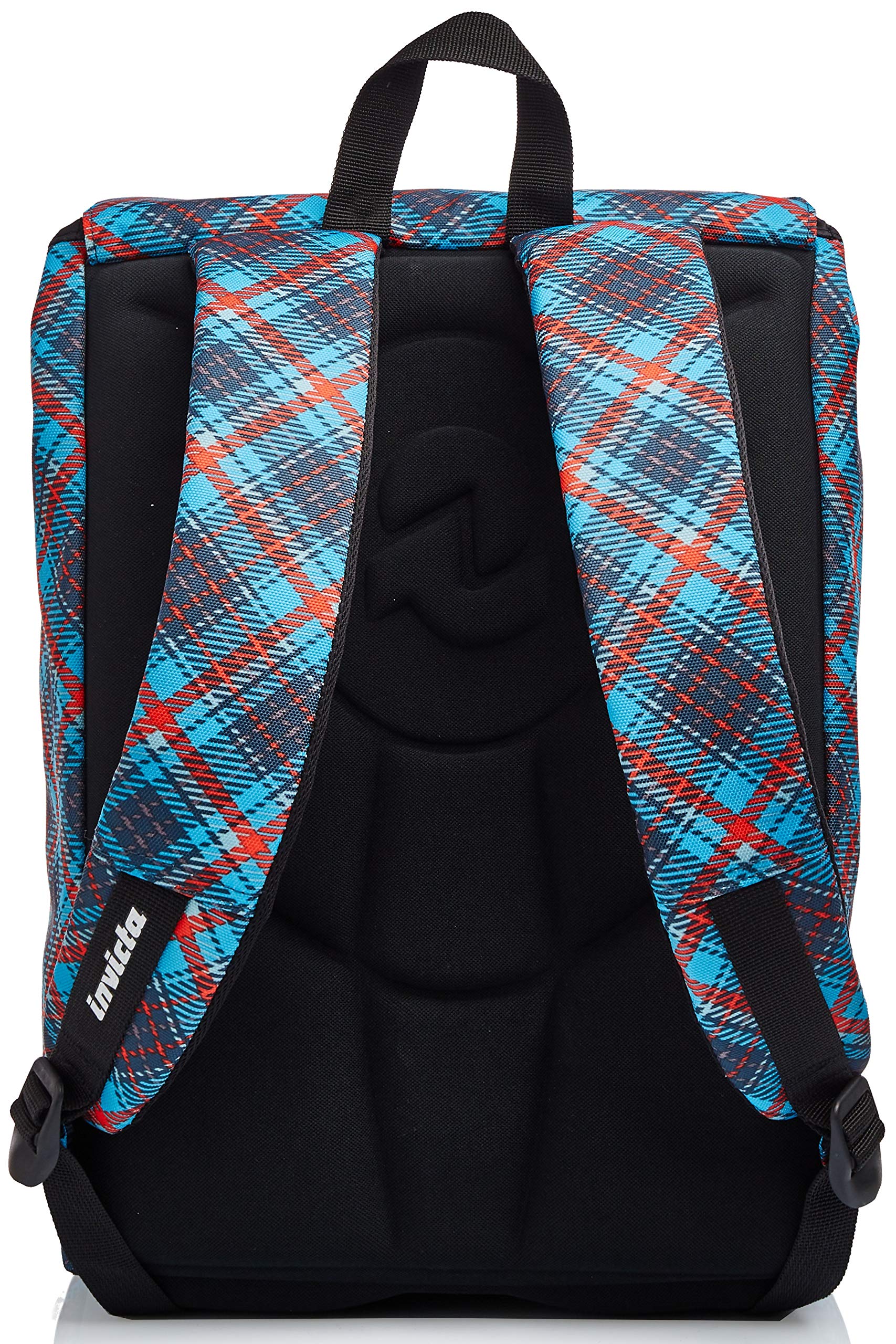 invicta-square-tartan-rucksack-blau-kariert-erweiterbar image 6