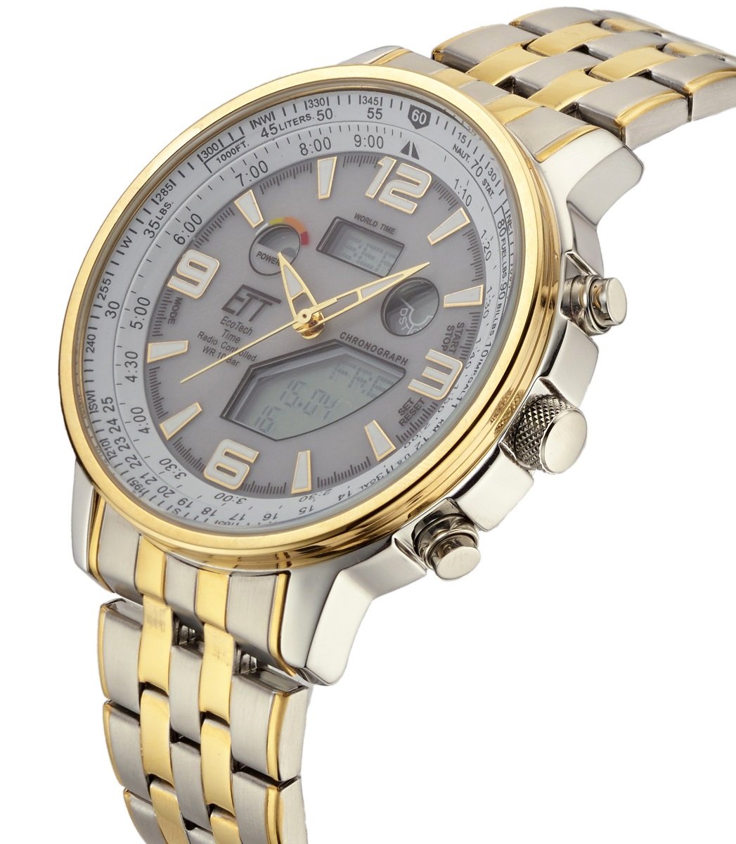 ett-solar-drive-funk-egs-11310-11m-herrenuhr-edelstahl-bicolor image 2