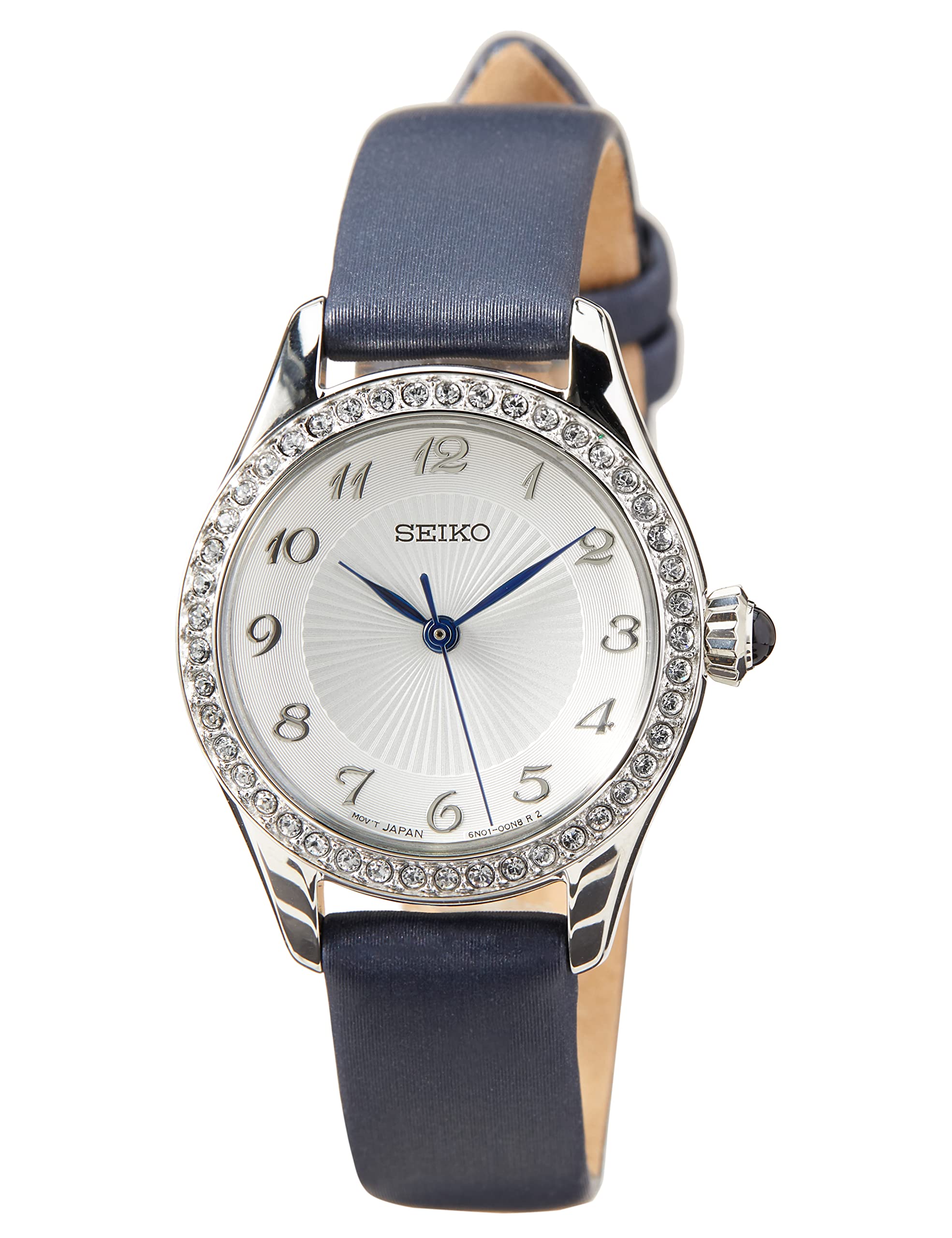 seiko-classic-damen-quarzuhr-lederband-silber image 3