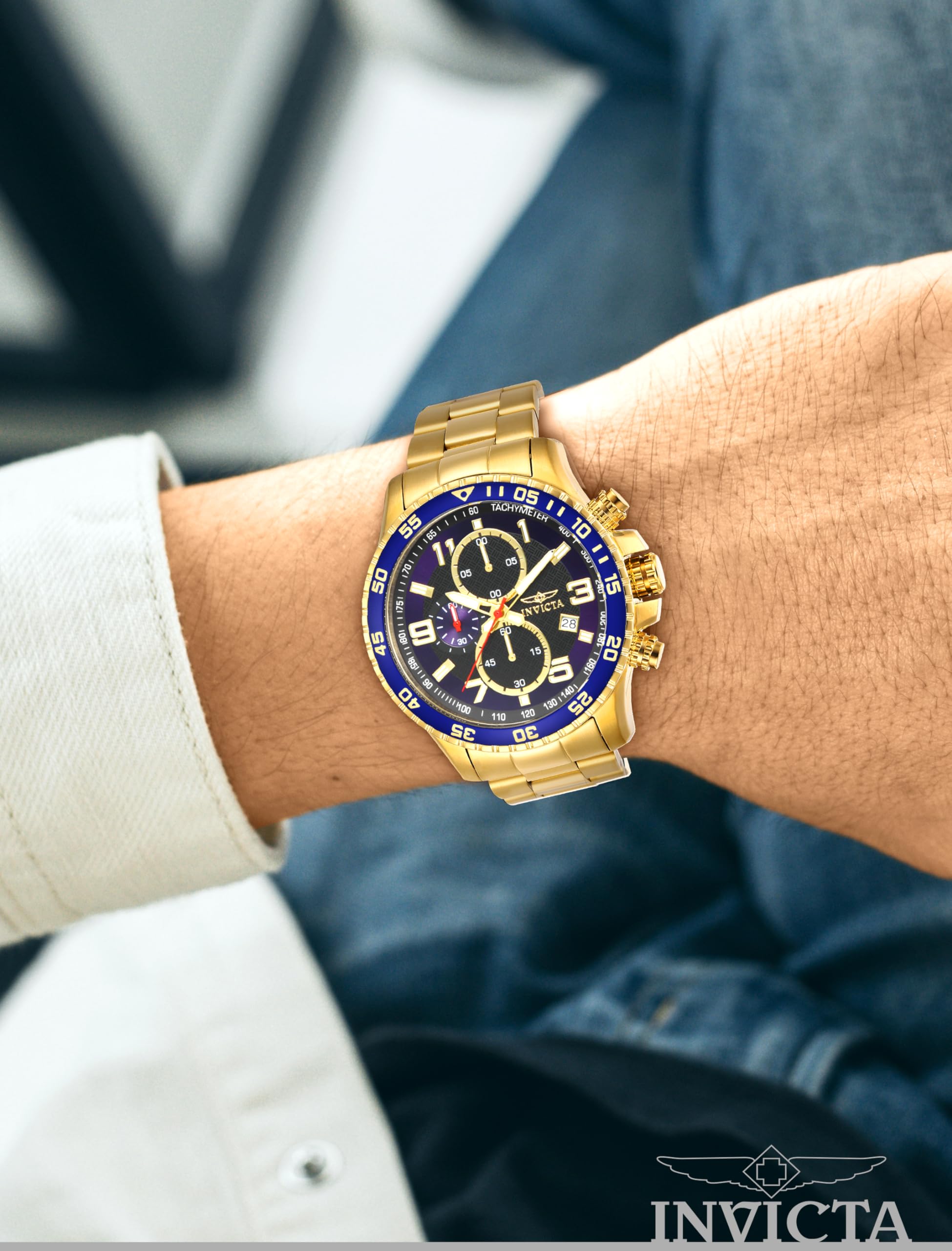 invicta-specialty-herrenuhr-45mm-quarz-gold-blau-edelstahl image 2