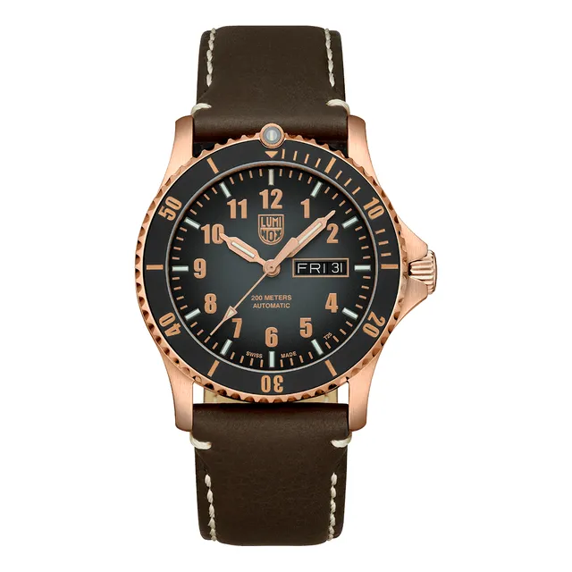 luminox-sport-timer-automatik-armbanduhr-bronze-42-mm-leder image 1