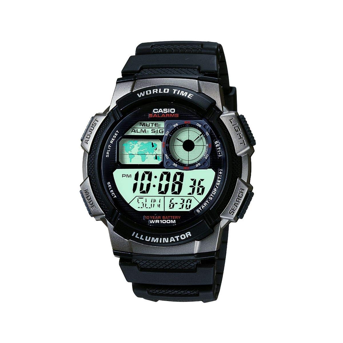 casio-ae-1000w-digitaluhr-rot-retro-quarz-herren image 7
