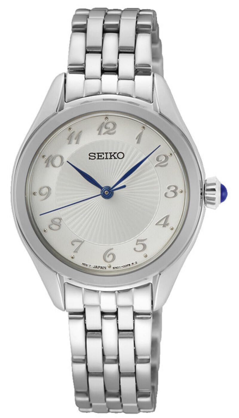 seiko-classic-damen-quarzuhr-lederband-silber image 2