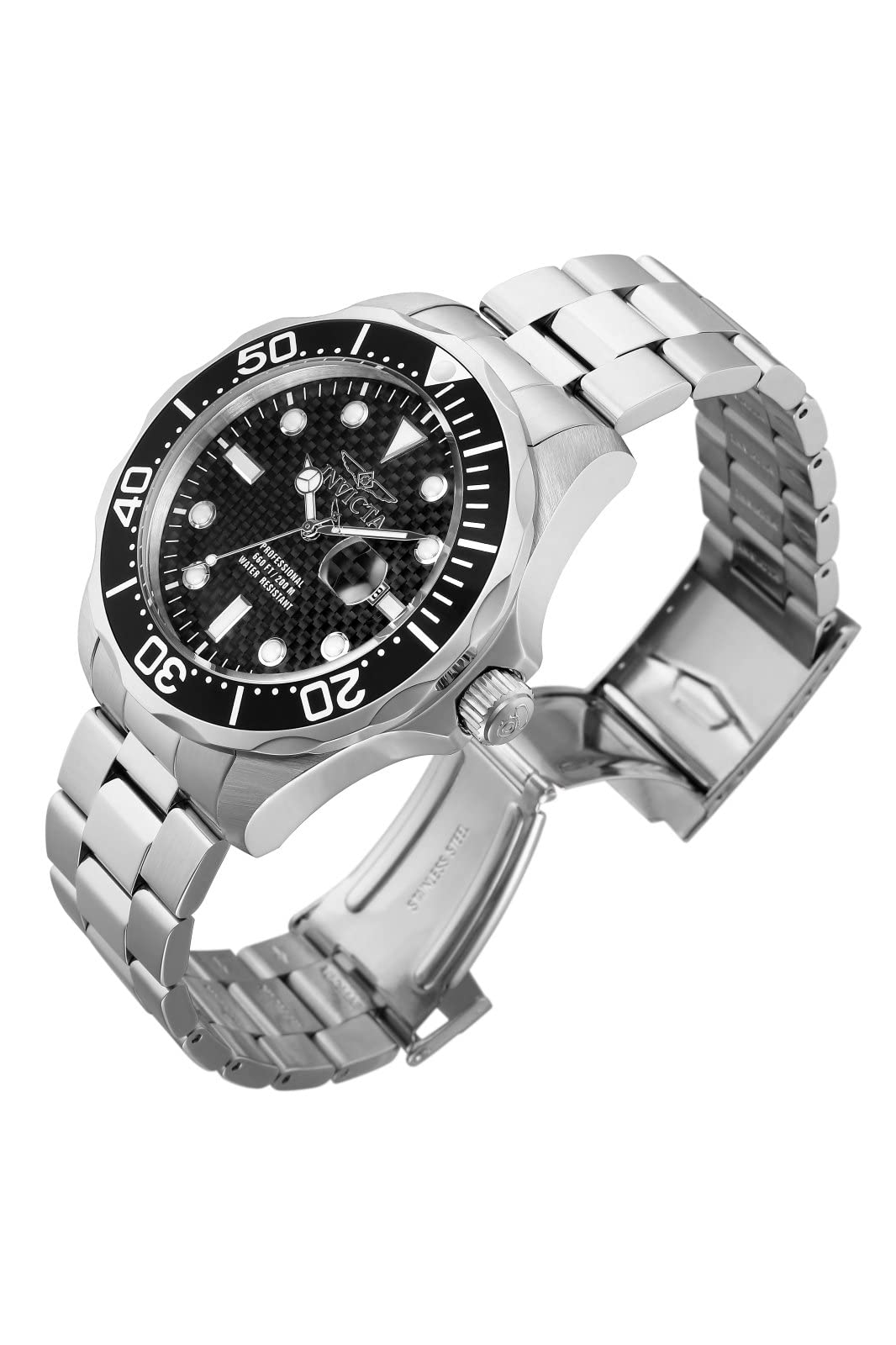 invicta-pro-diver-herrenuhr-47mm-silber-schwarz-quarz image 2