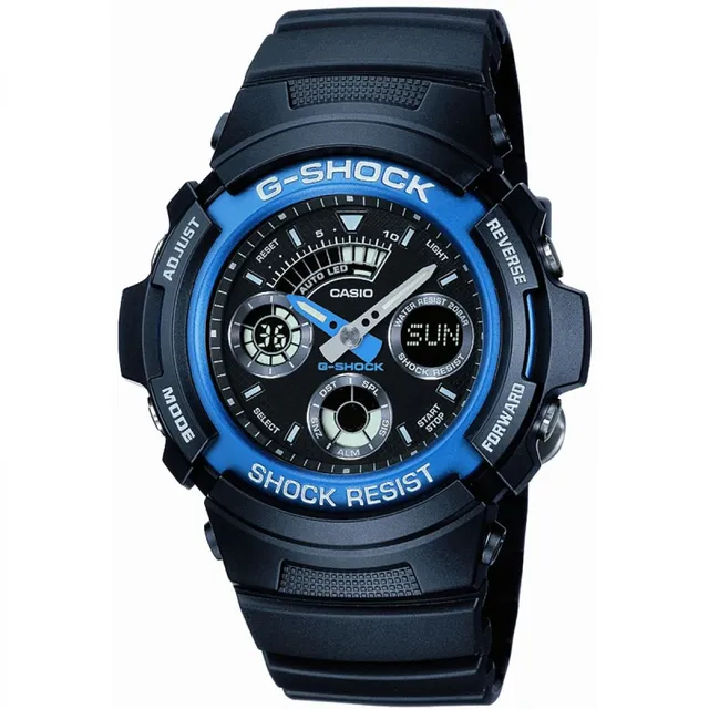 casio-g-shock-aw-590-herrenuhr-schwarz-analog-digital image 1