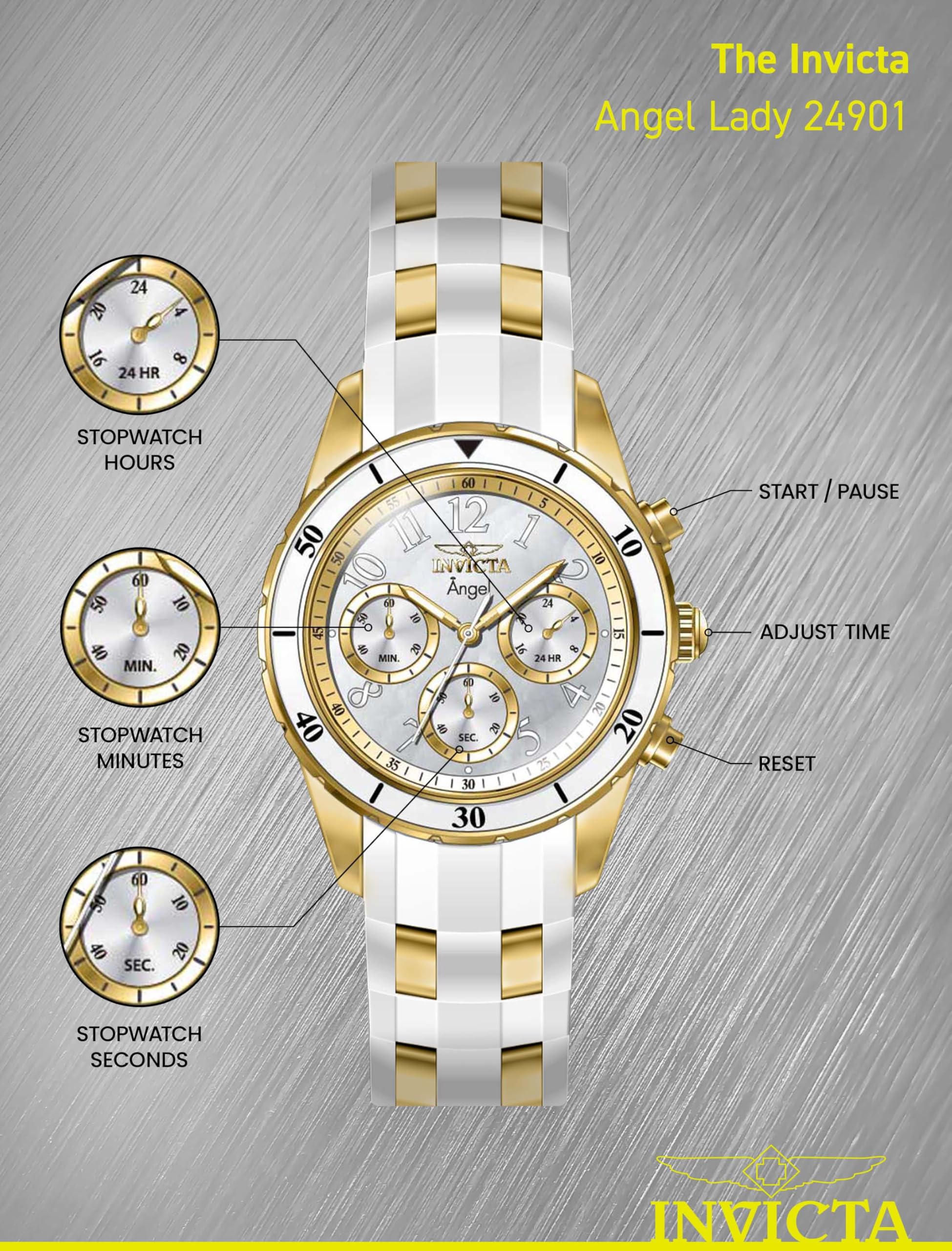 invicta-angel-24901-damenuhr-wei-edelstahl-quarz image 4