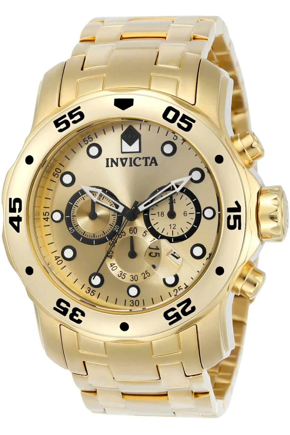invicta-pro-diver-herrenuhr-gold-48mm-edelstahl-quarz image 1