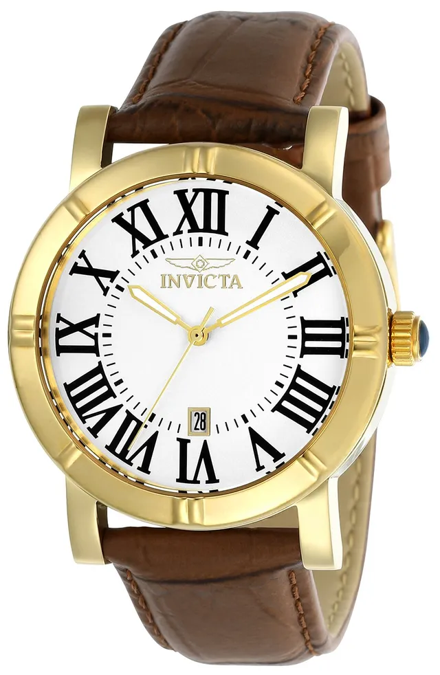 invicta-specialty-11194-herrenuhr-leder-schwarz-silbernes-zifferblatt image 1