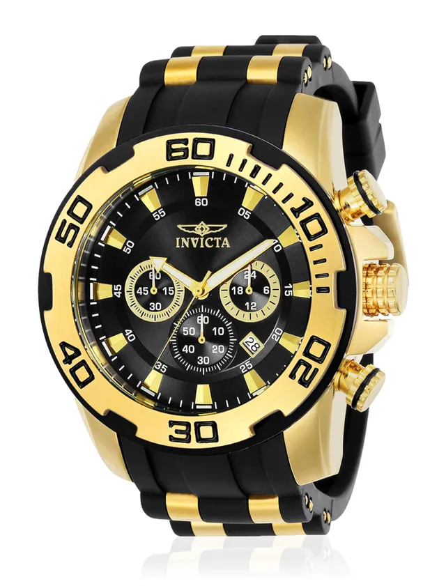 invicta-pro-diver-50mm-herrenuhr-quarz-schwarz-gold image 1