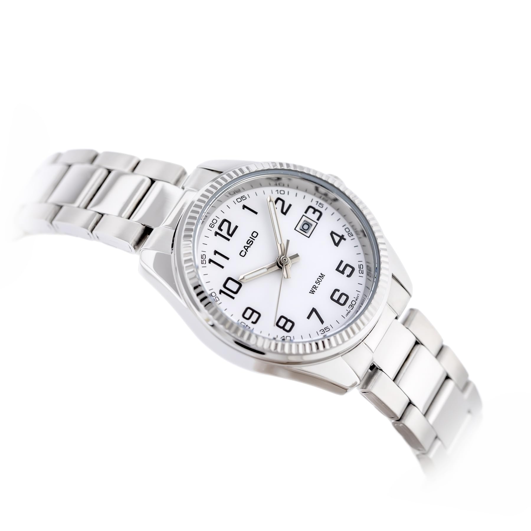 casio-damen-analog-quarz-armbanduhr-edelstahl-silber image 3