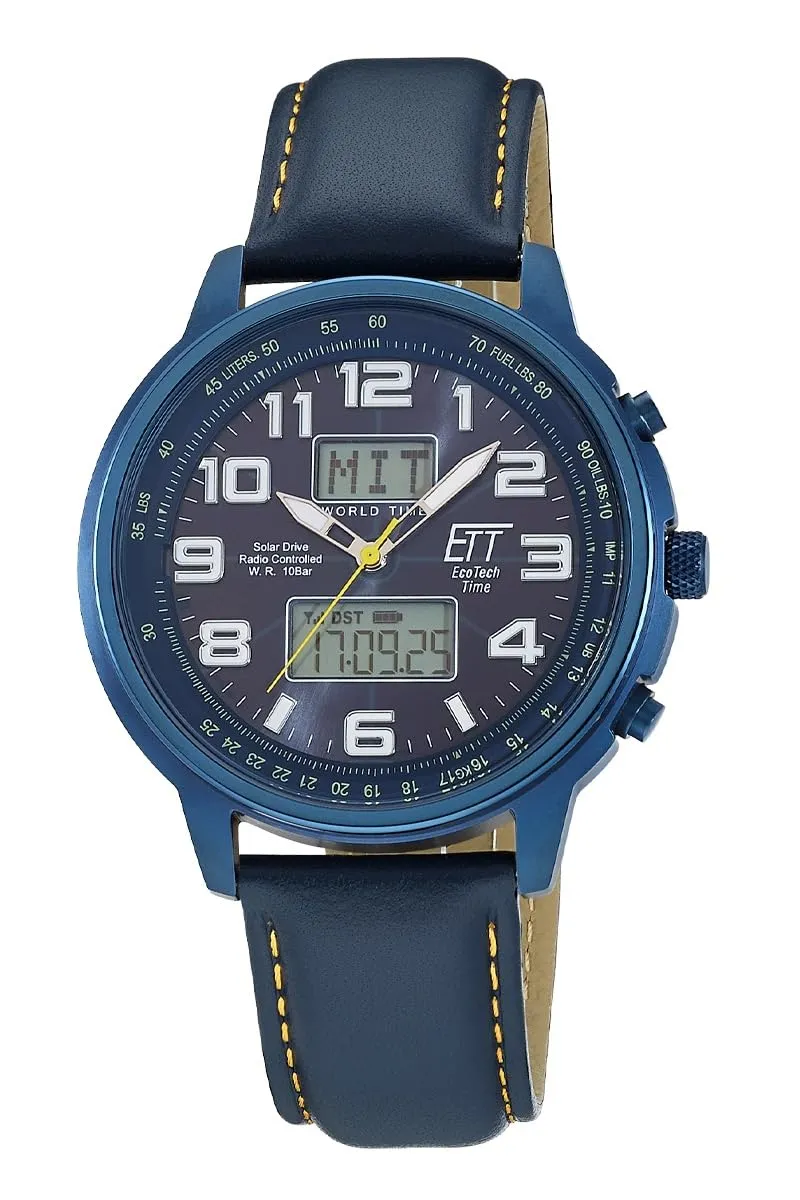 ett-solar-drive-funk-egs-11734-32l-herrenuhr-leder-analog image 1