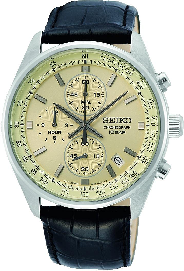 seiko-sport-ssb383p1-chronograph-leder-herren image 1