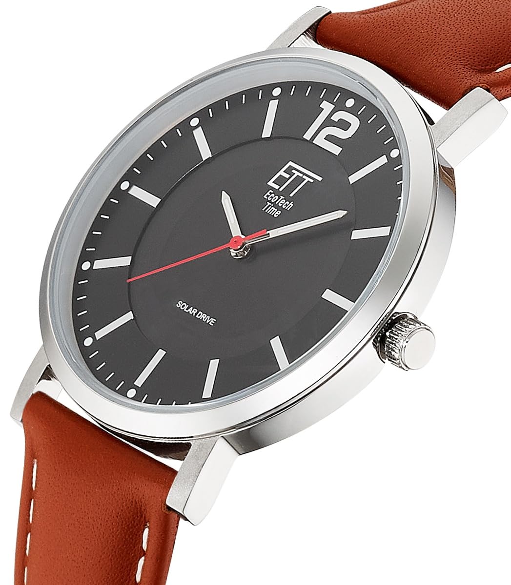 ett-solar-drive-solar-herrenuhr-braun-edelstahl image 2