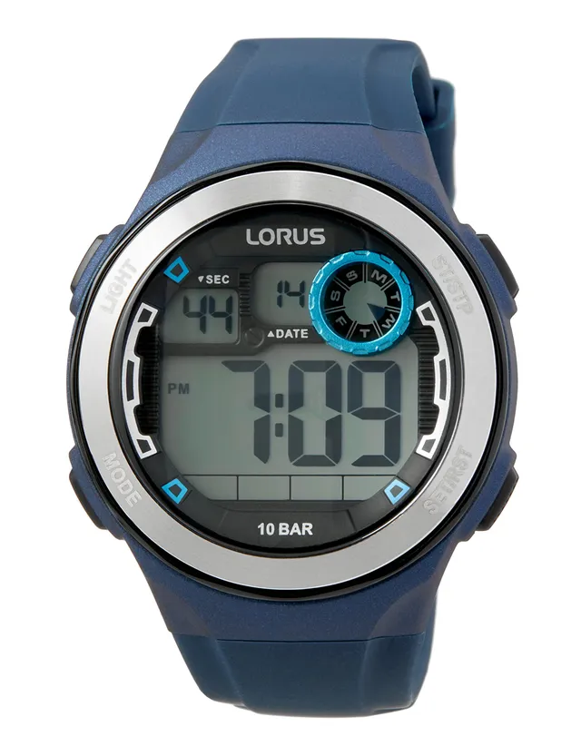 lorus-herren-digitaluhr-quarz-silikon-blau-kunststoff image 1