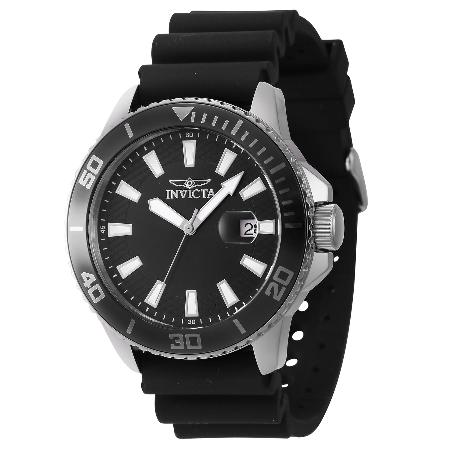 invicta-casual-46087-herren-uhr-45mm-silikon-schwarz image 1