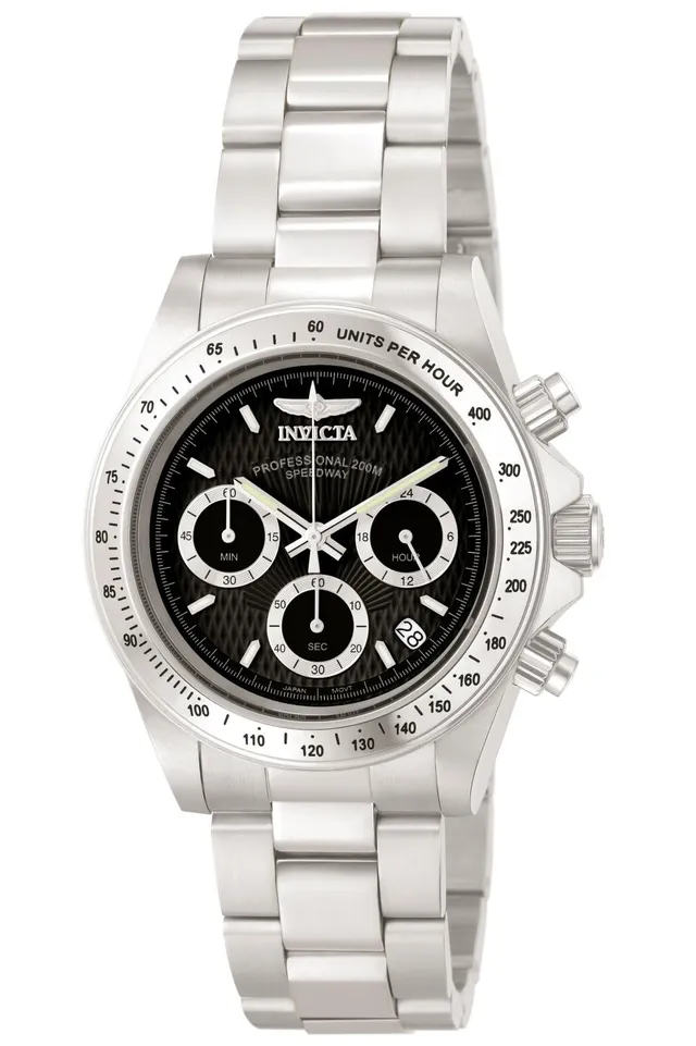 invicta-speedway-herrenuhr-edelstahl-silber-schwarz-39mm image 1