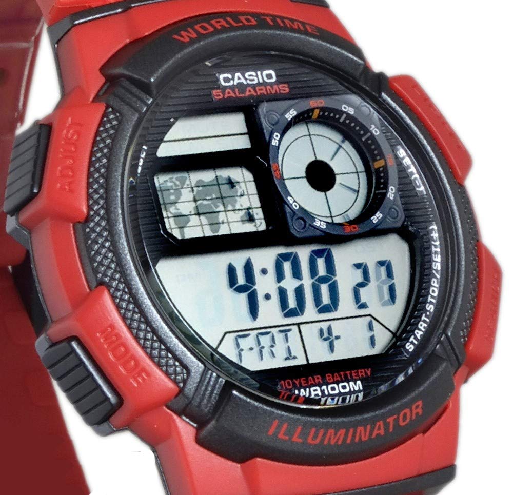 casio-ae-1000w-digitaluhr-rot-retro-quarz-herren image 4