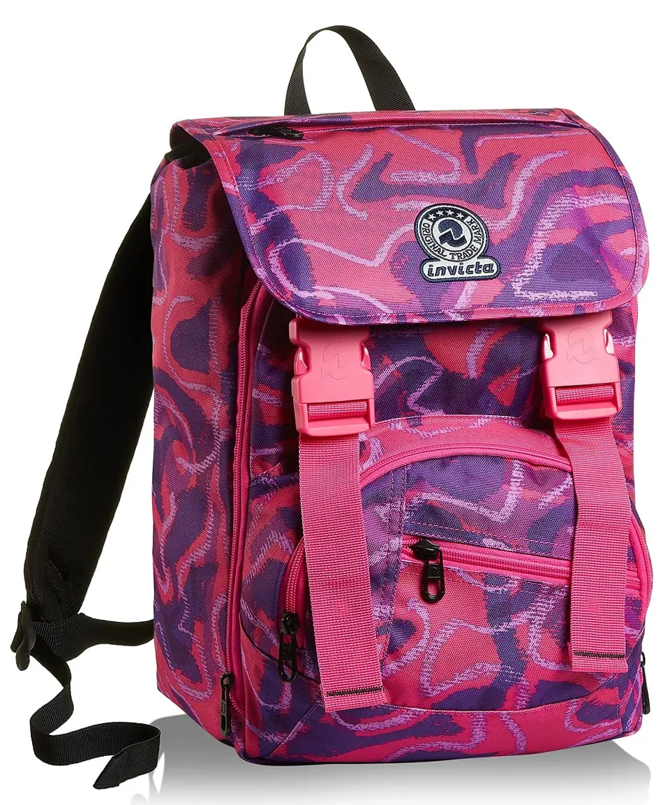 invicta-backpacks-street-jungle-rucksack-pink-erweiterbar image 1