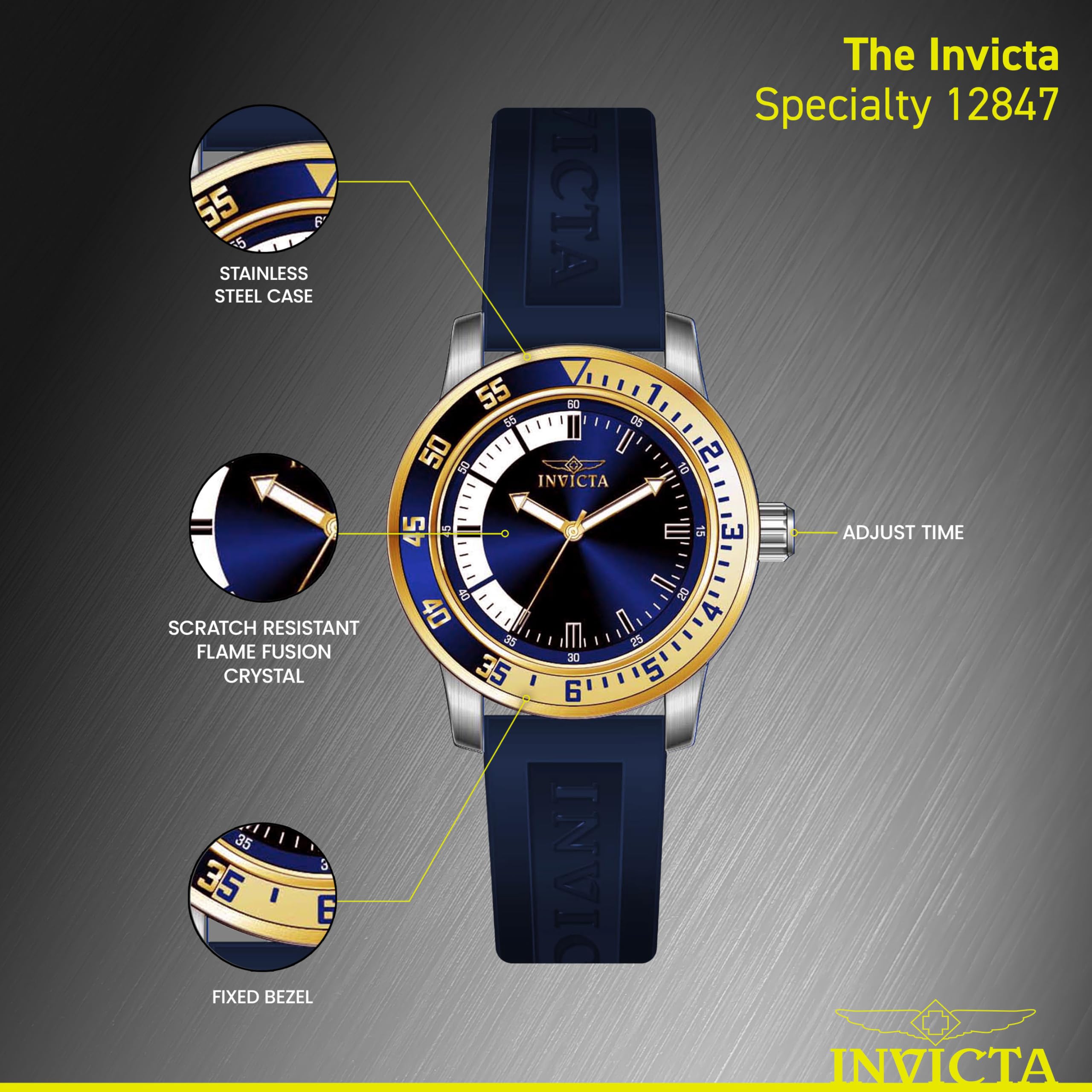 invicta-specialty-herren-quarzuhr-45mm-blau-gold-edelstahl image 8