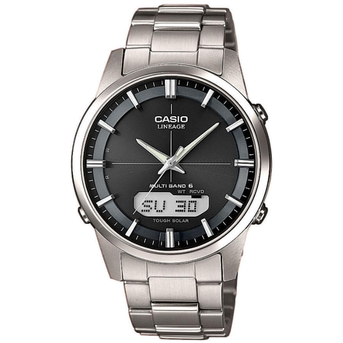 casio-funkuhr-solar-titan-silber-schwarz-herrenuhr image 1