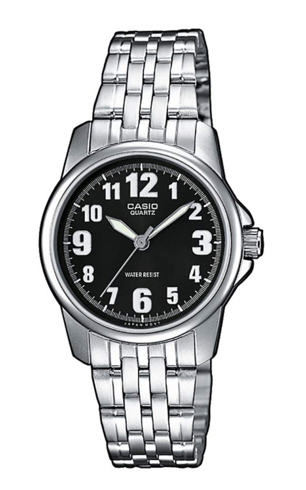 casio-ltp-1260pd-1bef-damen-armbanduhr-analog-edelstahl-schwarz image 1