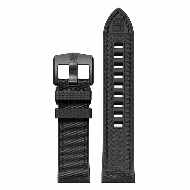 luminox-all-straps-uhrenarmband-23mm-schwarz-kautschuk-textil image 1