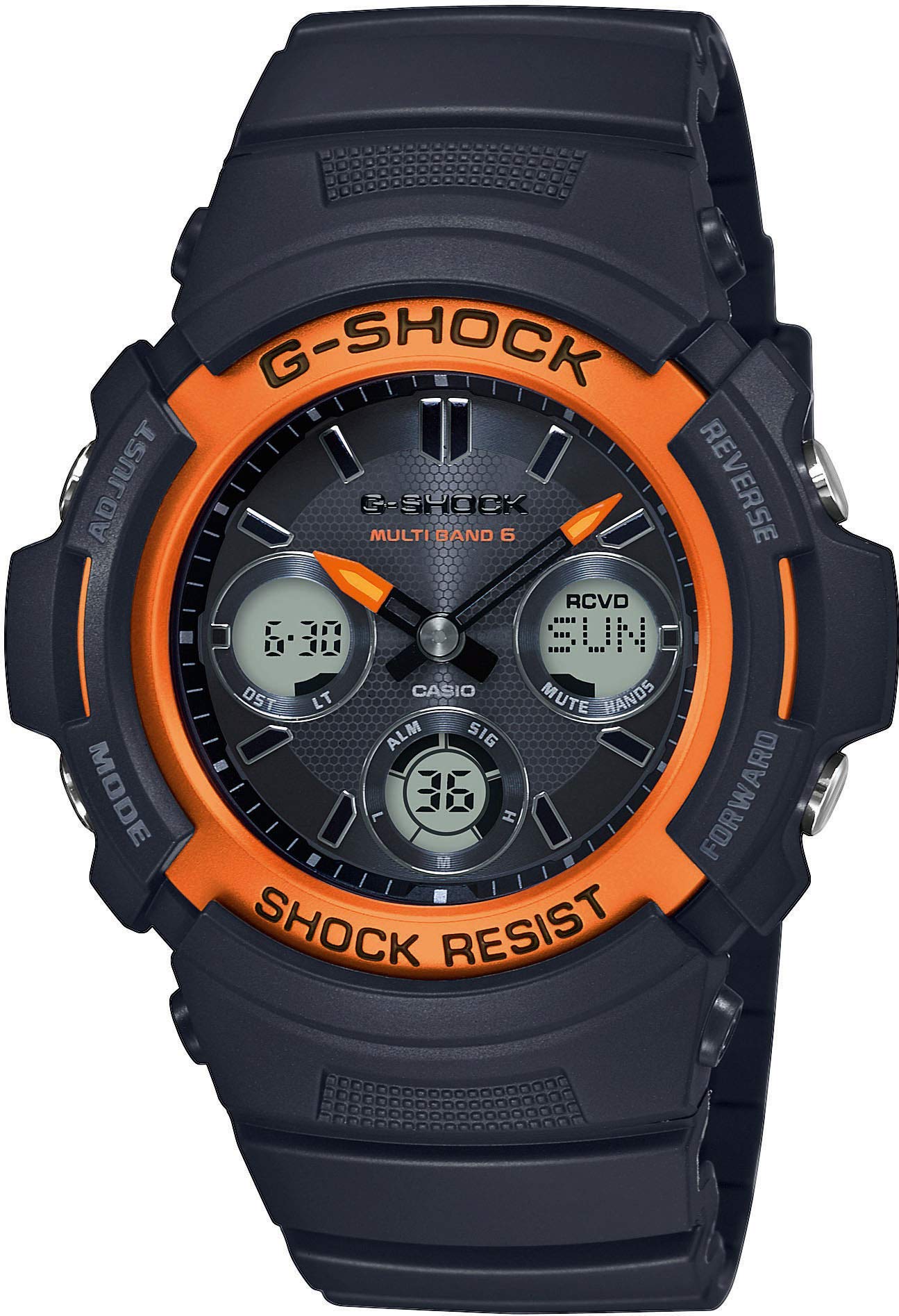 casio-g-shock-awg-m100sf-1h4er-herrenuhr-schwarz-orange-solar image 1