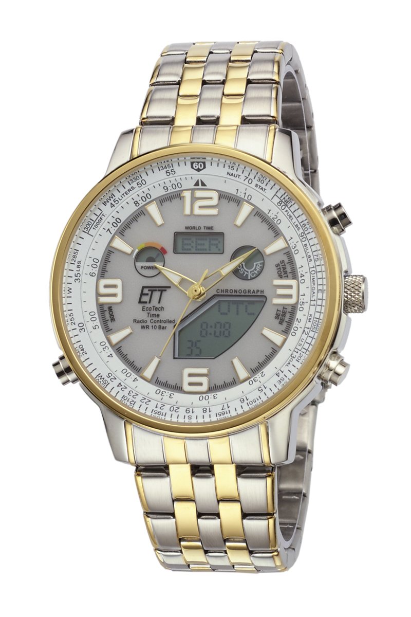 ett-solar-drive-funk-egs-11310-11m-herrenuhr-edelstahl-bicolor image 1