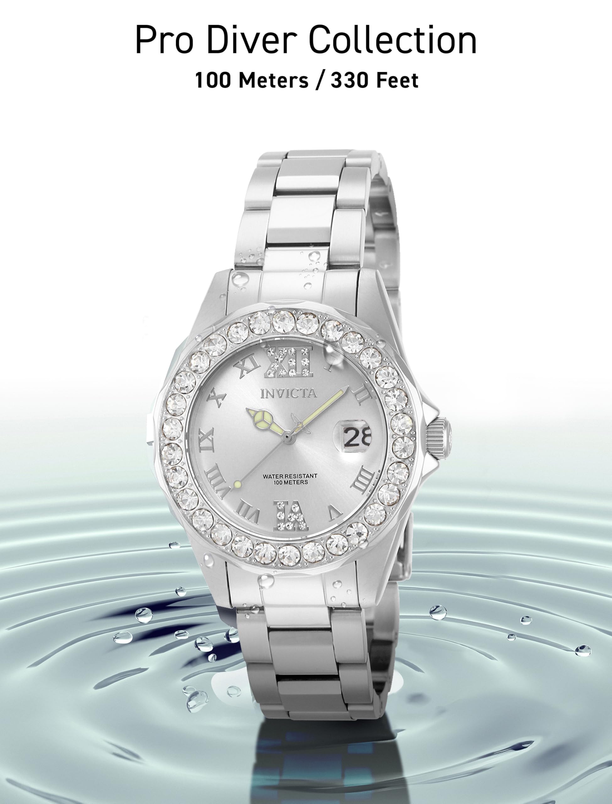 invicta-pro-diver-damenuhr-38mm-silber-edelstahl image 6