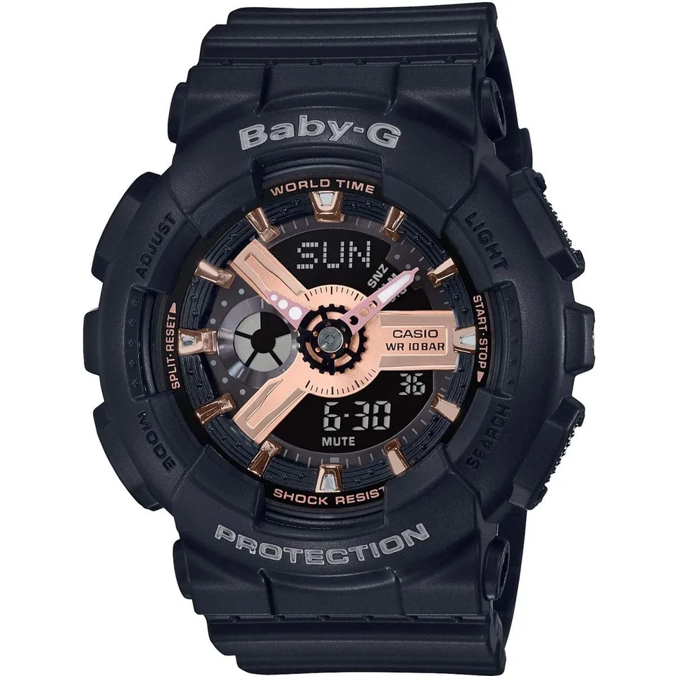 casio-baby-g-ba-110rg-1aer-damenuhr-analog-digital-schwarz-gold image 1