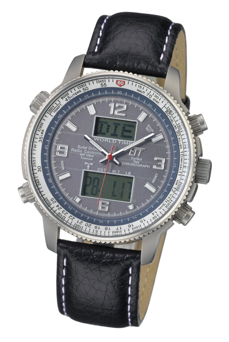 ett-solar-drive-funk-egt-11209-31l-herrenuhr-leder-chrono image 1