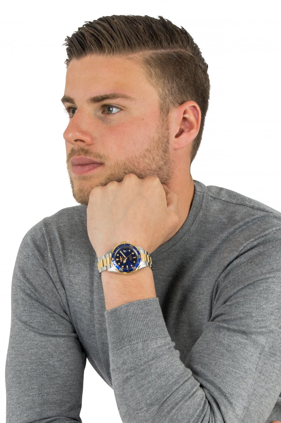 invicta-pro-diver-quarzuhr-37mm-bicolor-blau-zweiton image 6