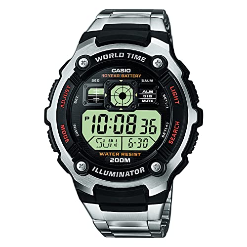casio-collection-herren-digitaluhr-edelstahl-weltzeit-20-bar image 2