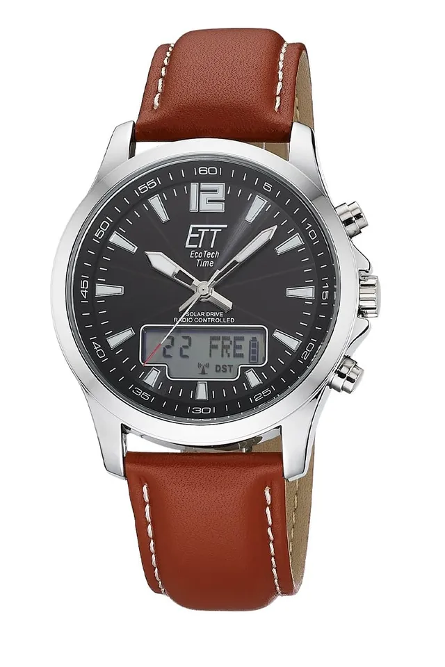 ett-solar-drive-funk-ega-11713-21l-herrenuhr-leder image 1
