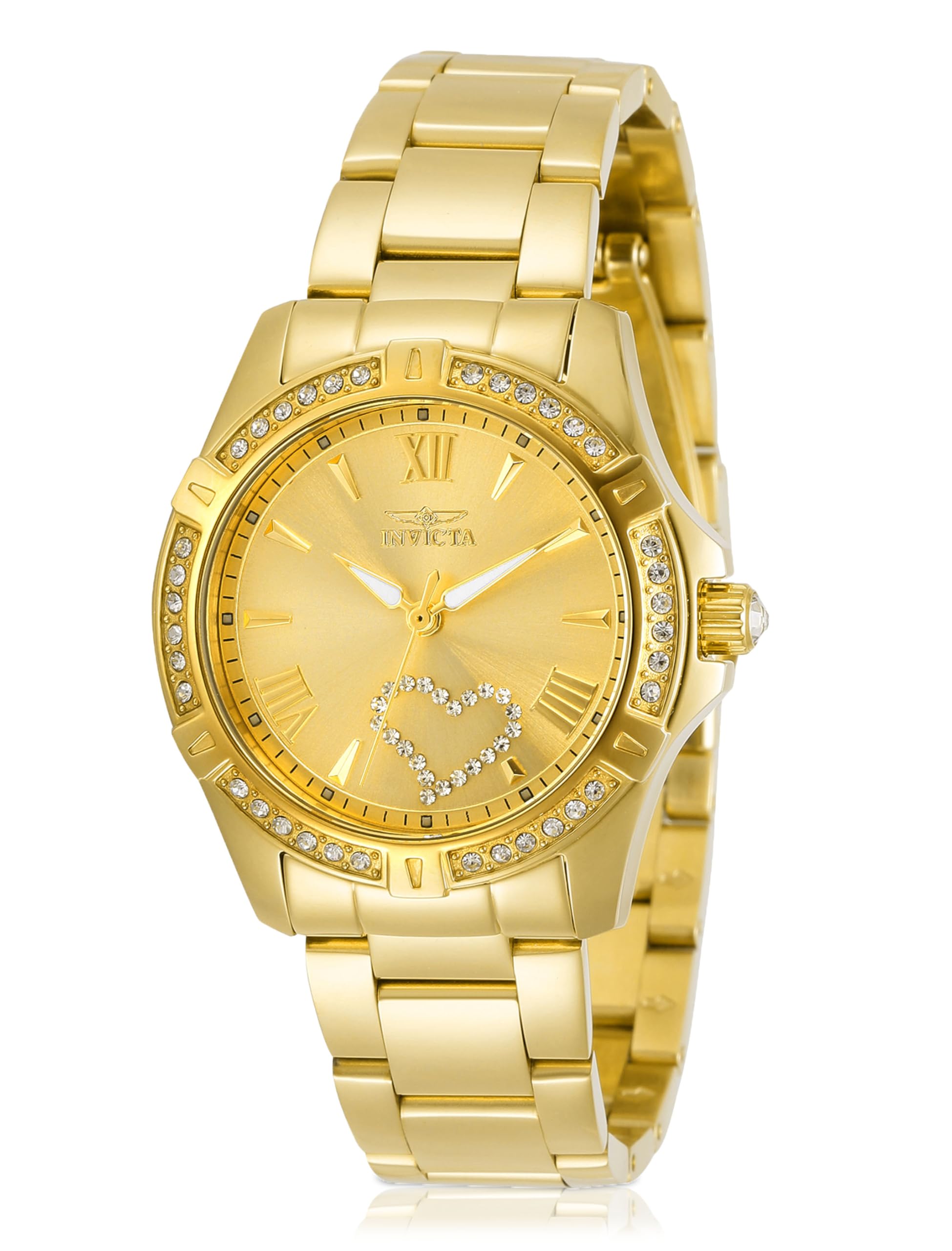 invicta-angel-damenuhr-34mm-gold-quarz-edelstahl image 1