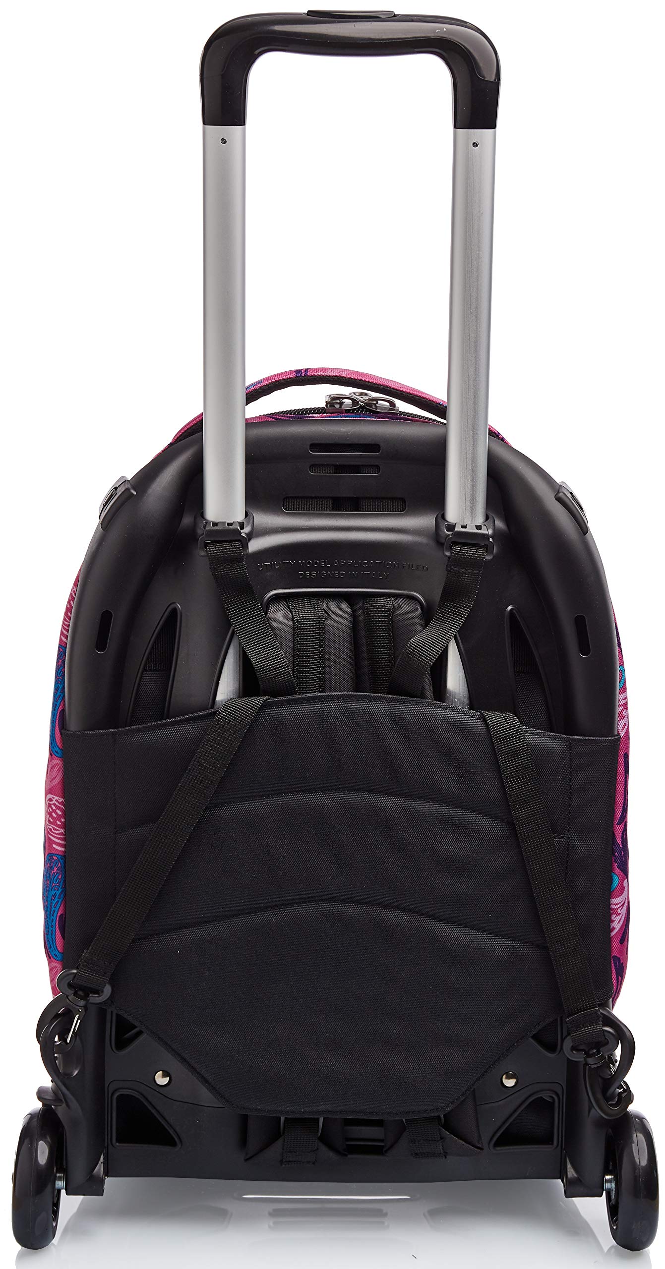 invicta-trolley-rucksack-rollen-rosa-34l-paisley image 7