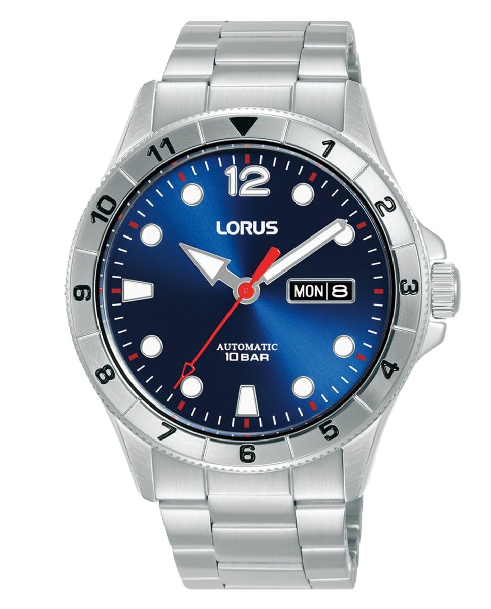 lorus-sport-herrenuhr-automatik-edelstahl-silber-blau image 1