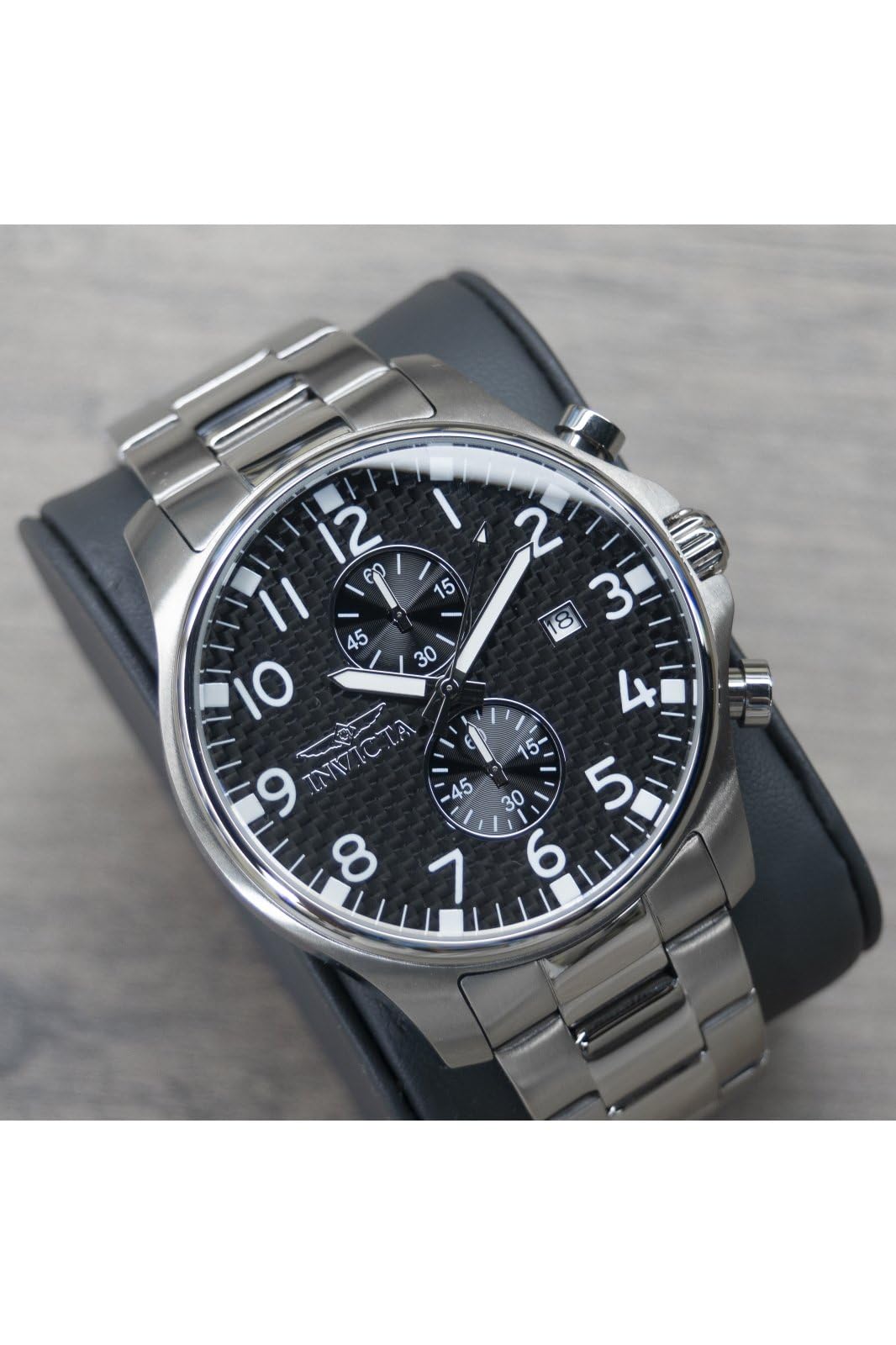 invicta-specialty-herrenuhr-48mm-silber-schwarz-quarz image 2