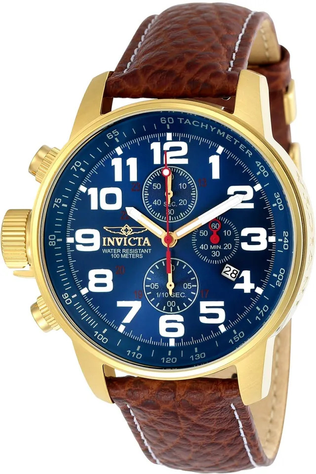 invicta-i-force-herrenuhr-46mm-gold-blau-edelstahl image 1