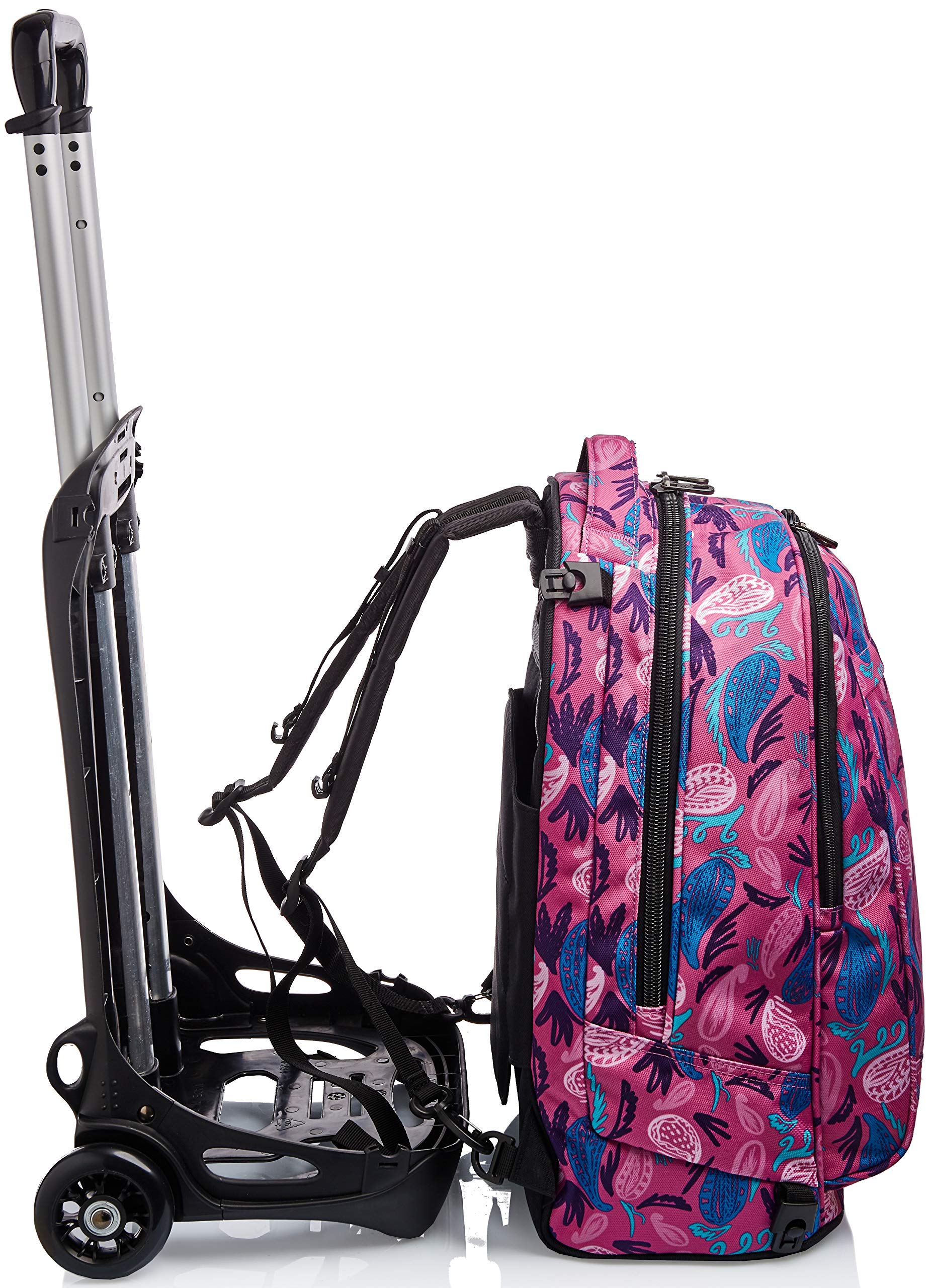 invicta-trolley-rucksack-rollen-rosa-34l-paisley image 8
