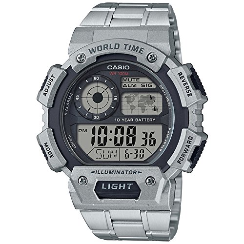 casio-digital-herrenuhr-resin-edelstahlband-10-bar image 2