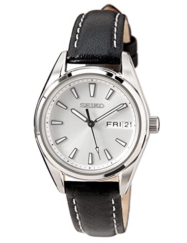 seiko-classic-damenuhr-silber-lederband-quarz image 7