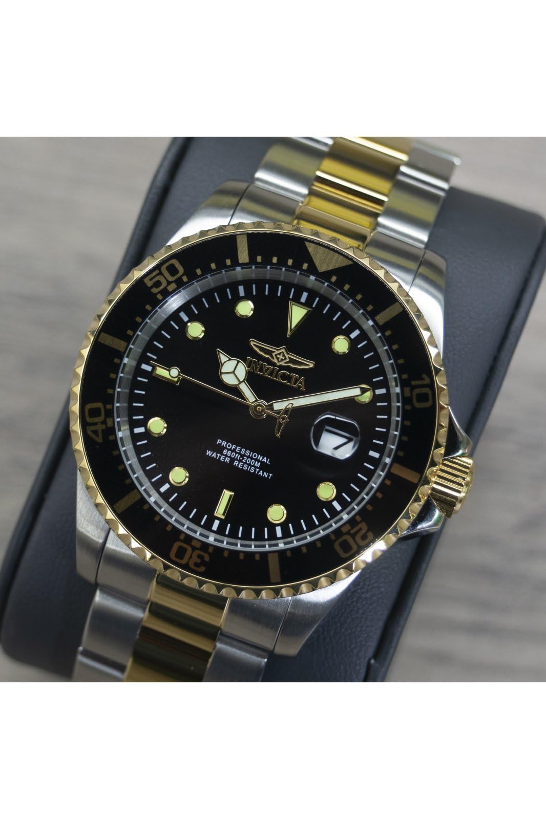 invicta-pro-diver-43mm-herrenuhr-quarz-bicolor-schwarz image 7